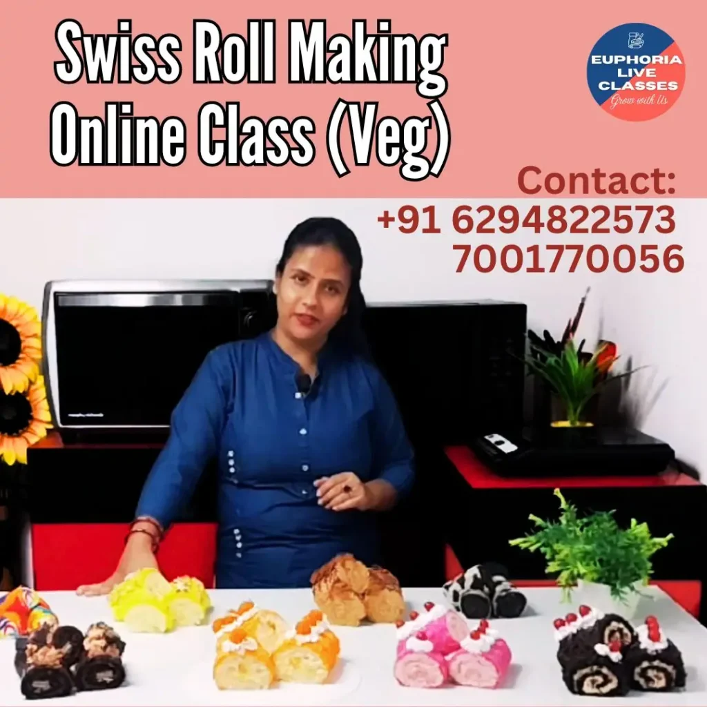 Swiss Roll Making Online Class (Veg)