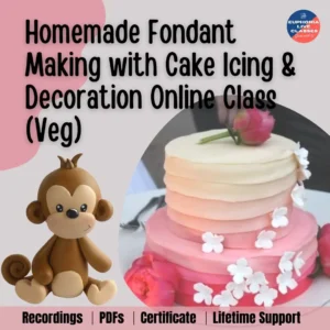 Homemade Fondant Making with Cake Icing & Decoration (Veg)