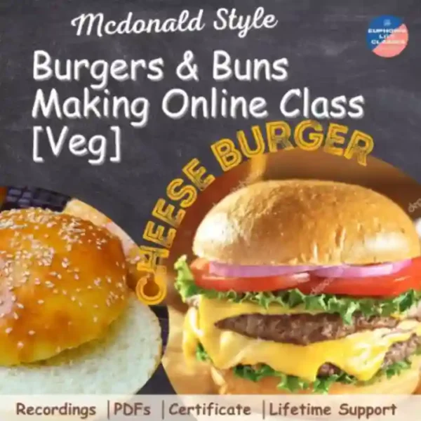 McDonald Style Burger and Buns Making Online Class (Veg)