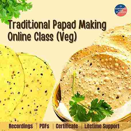 Traditional Papad Making Online Class (Veg)