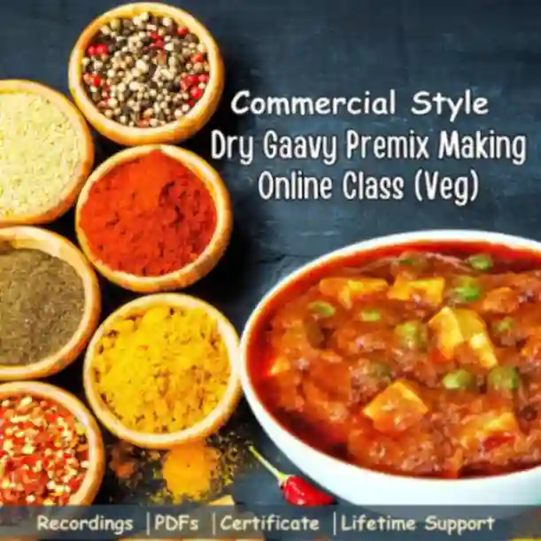 Commercial Style Dry Gravy Premix Making Online Class (Veg)