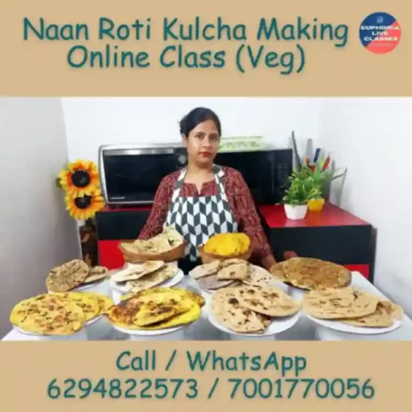 Naan Roti Kulcha Making Online Class (Veg)