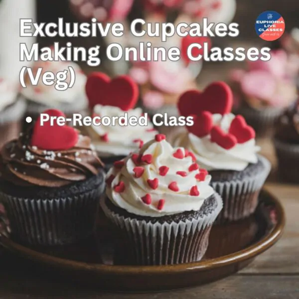 Exclusive Cupcake Making Online Class (Veg)