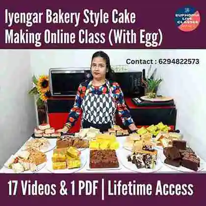 Iyengar Bakery Style Cake Making Online Class (Veg)