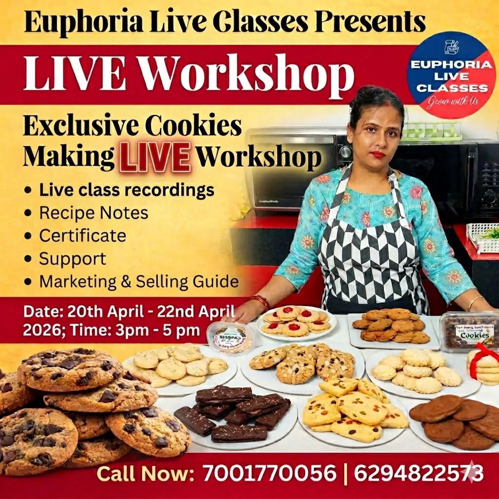 Exclusive Cookies Making Live Workshop (Veg)